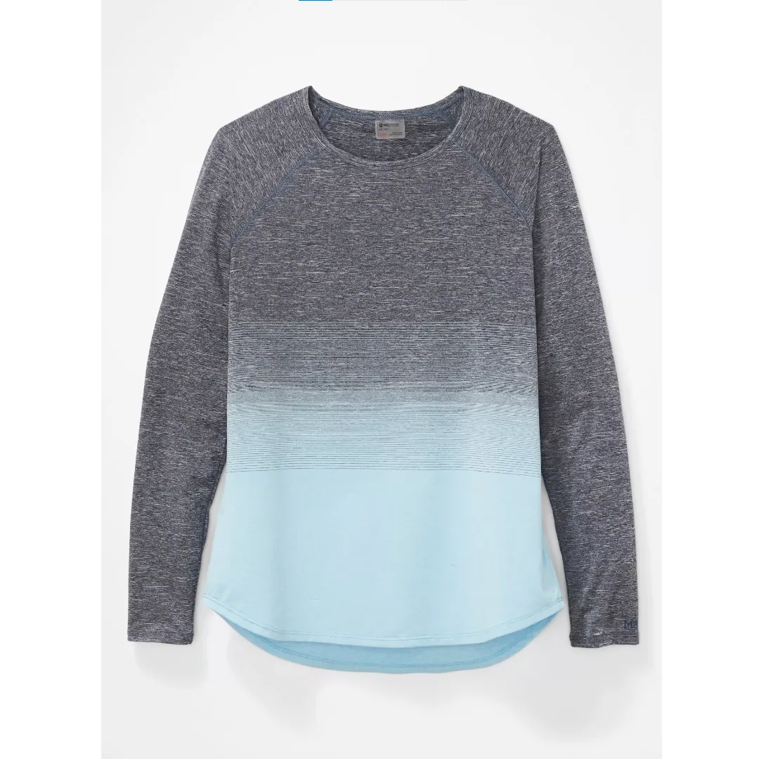 MARMOT WMS CABRILLO LS MAGLIA DONNA TRASPIRANTE LEGGERA GRIGIO AZZURRO
