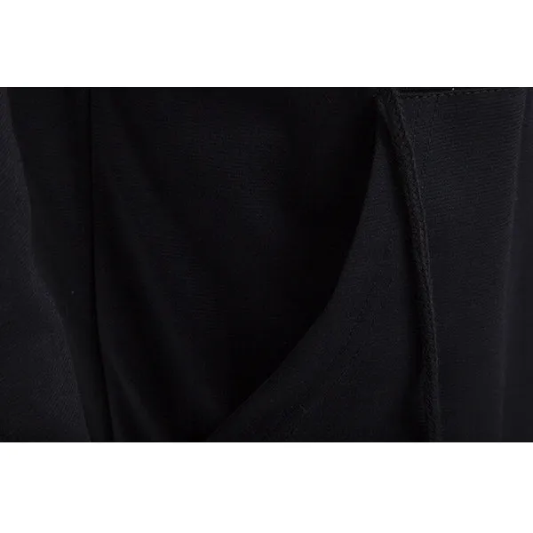 Mens Black Fashion Casual Mid Long Cloakman Cloak Hooded Jacket