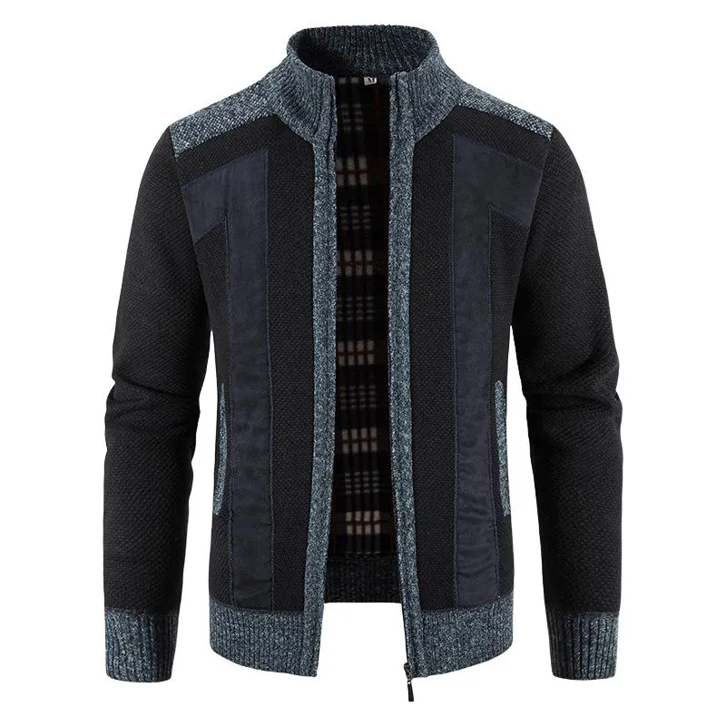 Men's Casual Stand Collar Knitted Jacket 88685440F