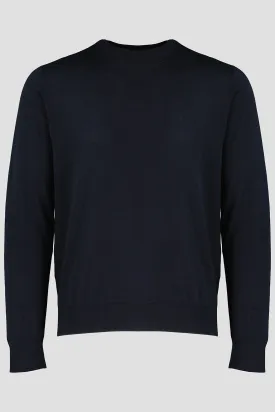 Men's Pal Zileri Navy Crewneck Knitwear