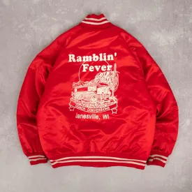 MEN'S VINTAGE 1980S RAMBLIN' FEVER VARSITY BOMBER JACKET - LARGE