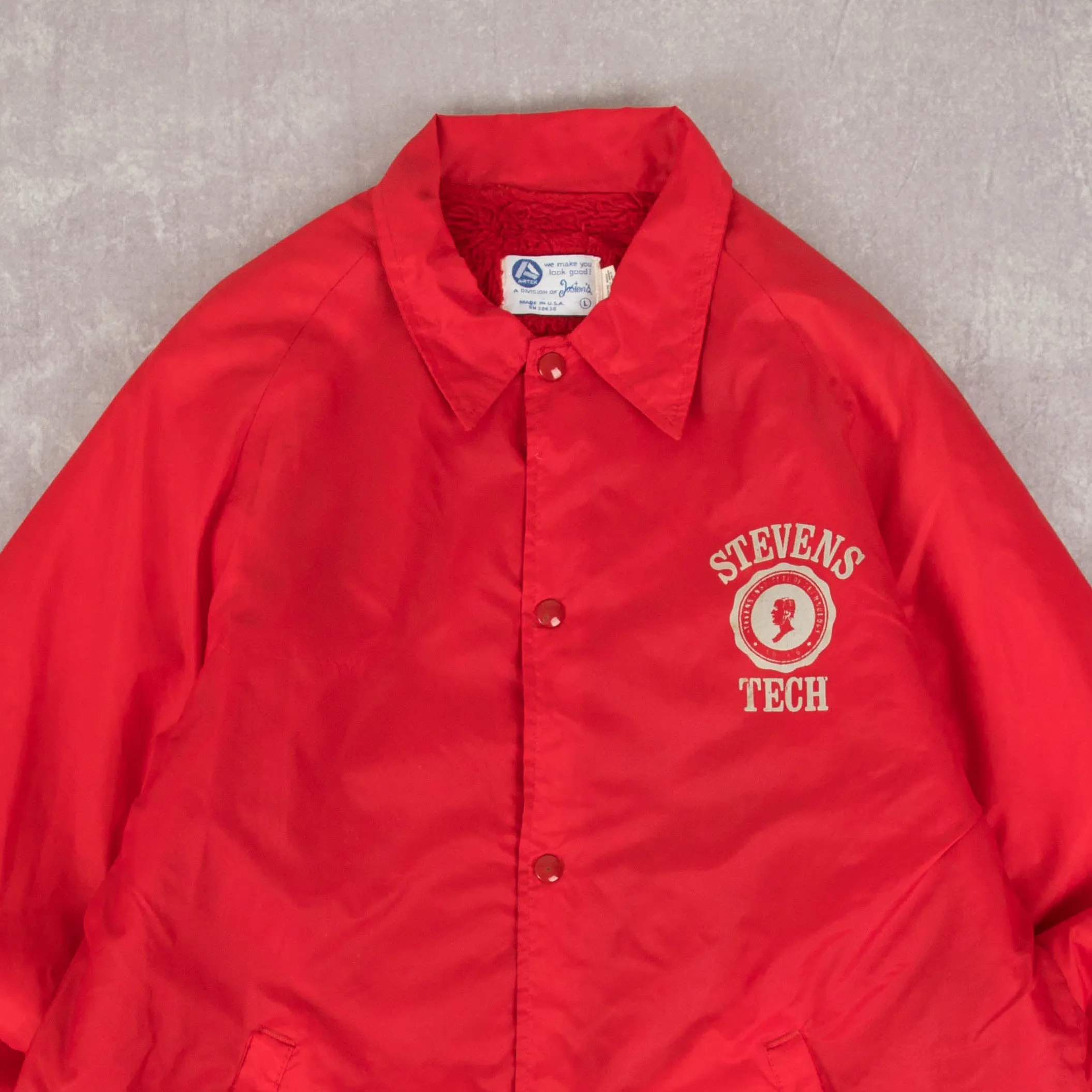 MEN'S VINTAGE 1980S STEVENS TECH COACH JACKET - LARGE