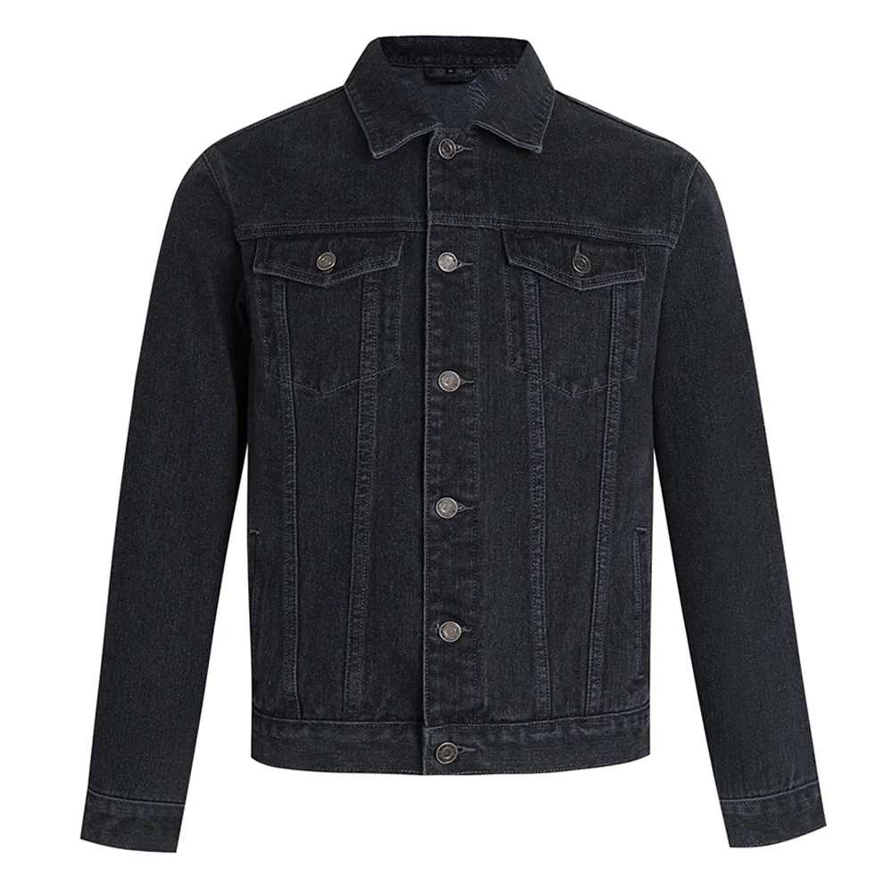 Mens Vintage Cartoon Prints Weird Boys Club Denim Jacket