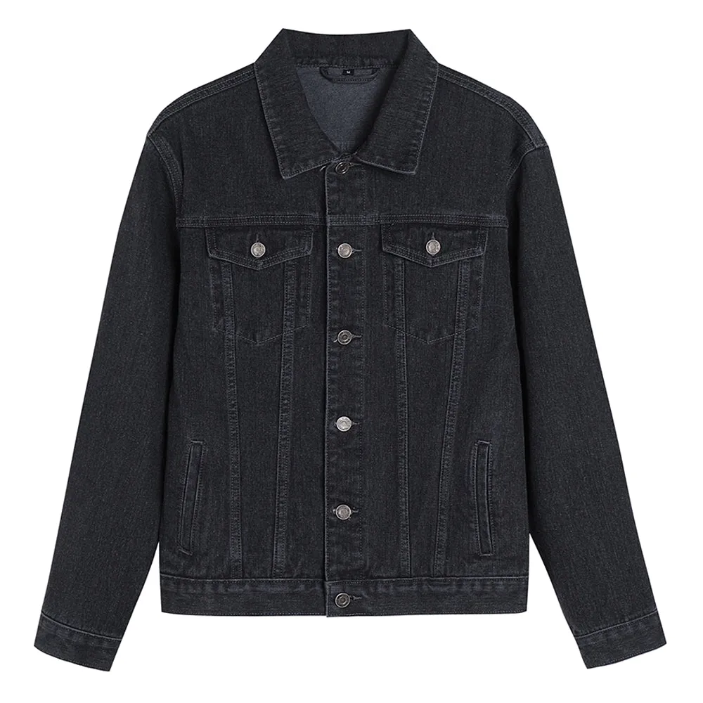 Mens Vintage Cartoon Prints Weird Boys Club Denim Jacket