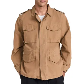 Men's Vintage Casual Multi-Pocket Lapel Single Breasted Canvas Jacket 98665989F