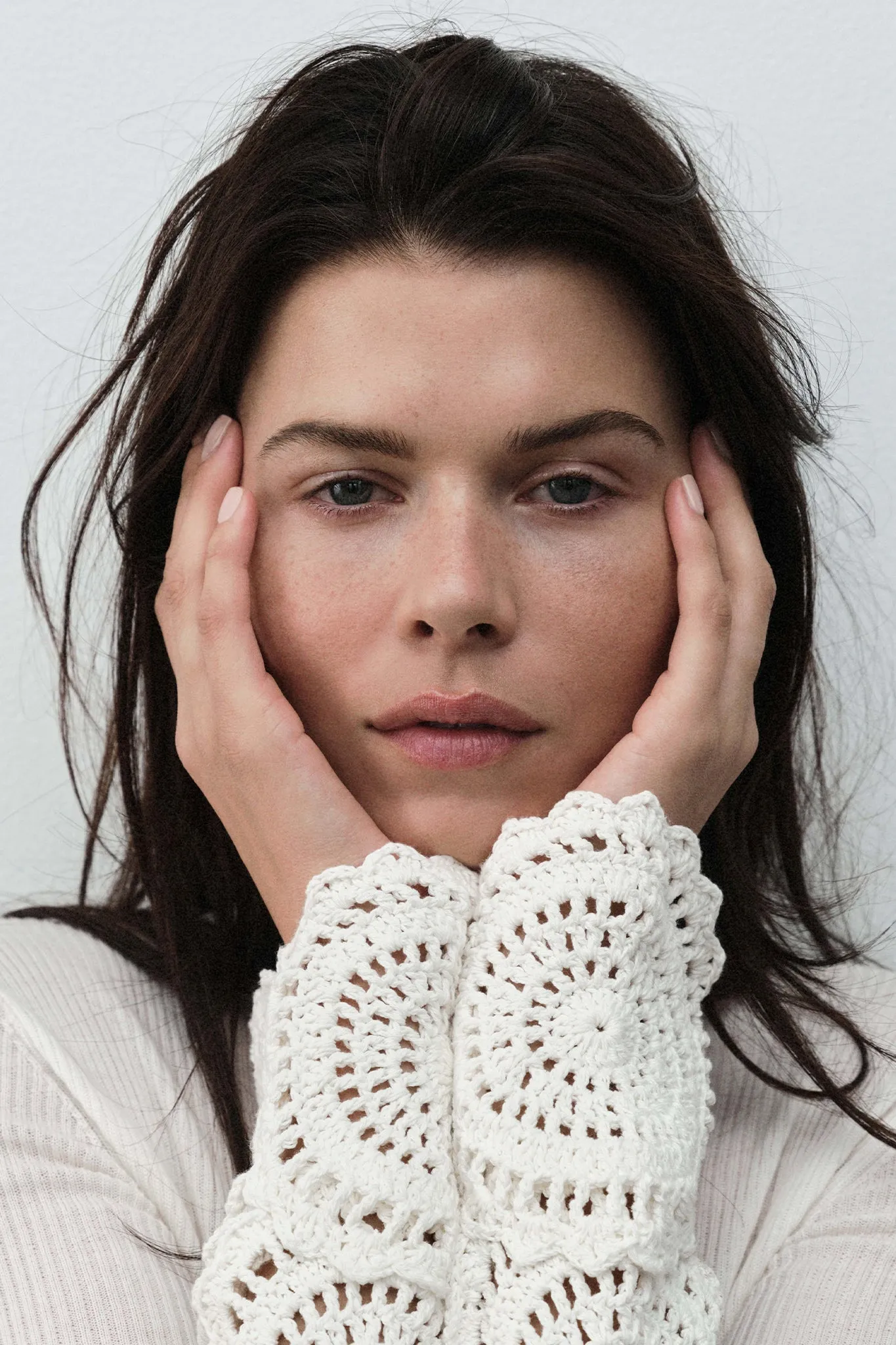Mosaic Crochet Detail Knit
