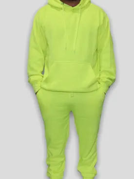 Neon Lime Adult Pull Over Sweat Suit