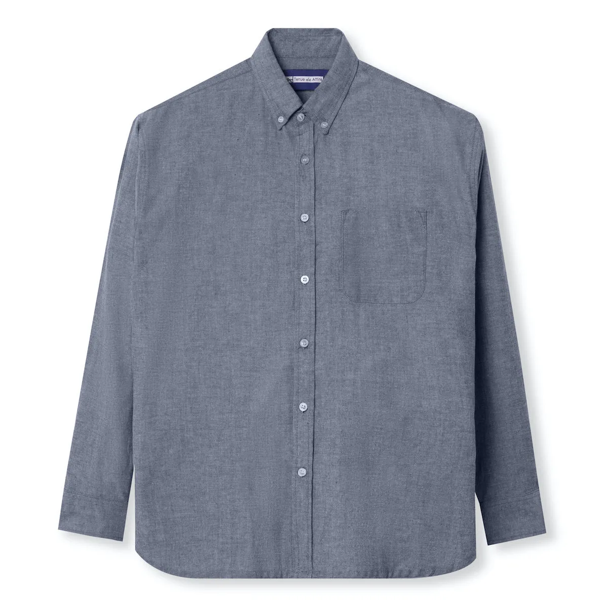 Parisian Oxford Long Sleeve Shirt - Navy