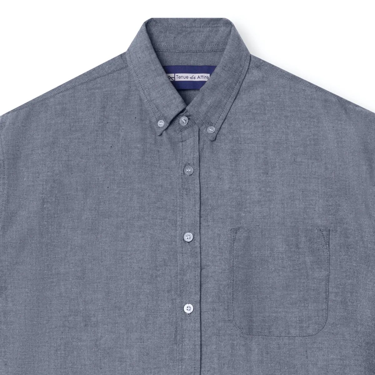 Parisian Oxford Long Sleeve Shirt - Navy