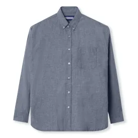 Parisian Oxford Long Sleeve Shirt - Navy