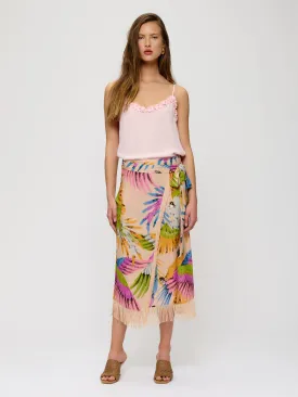 Parrot Print Tie Skirt