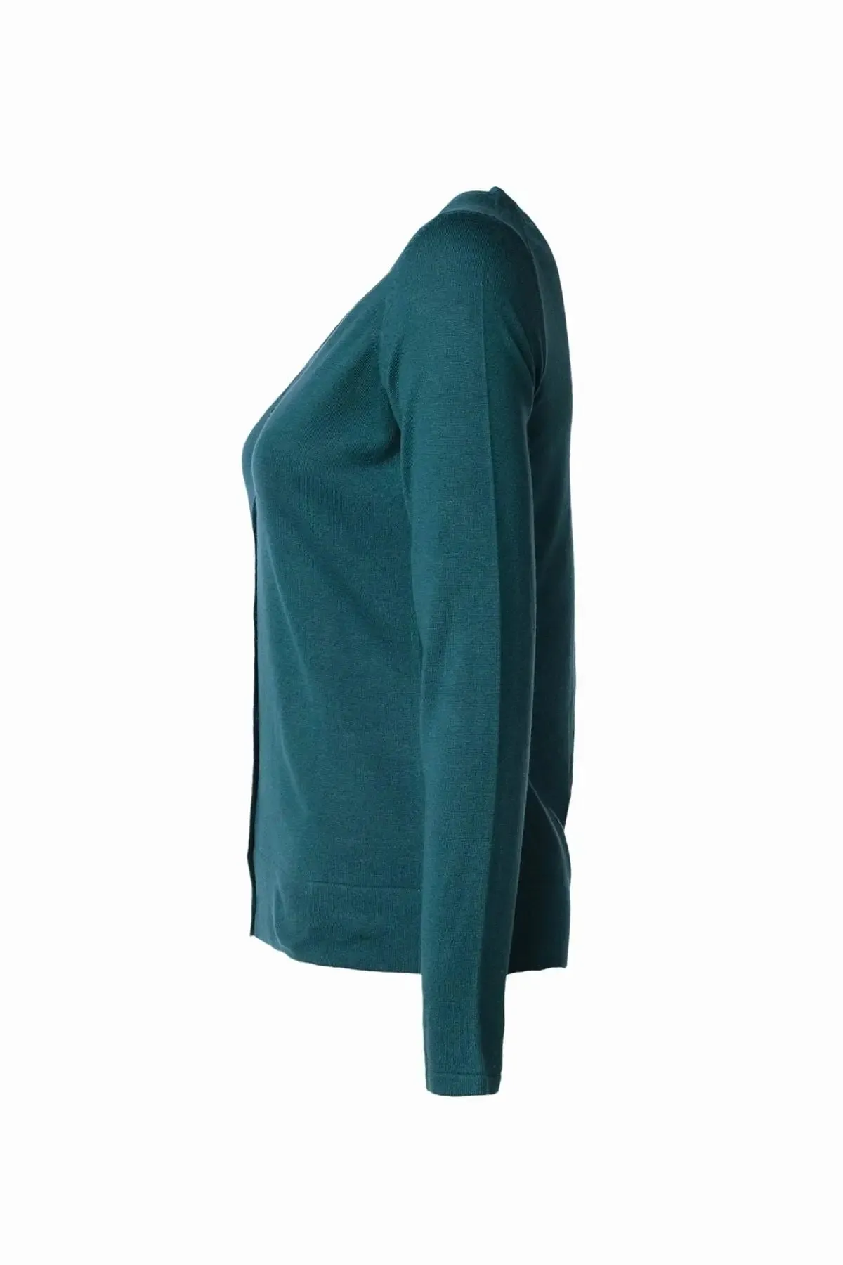 Peacock Silk and Cashmere Aleyna Buttoned Women's Cardigan