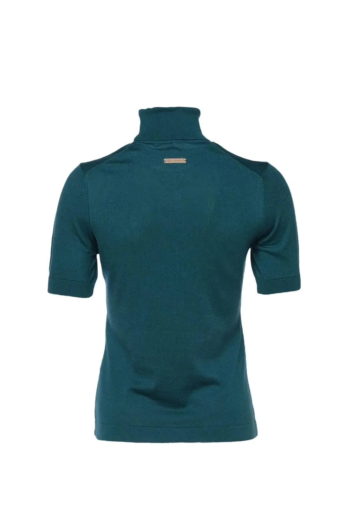 Peacock Silk and Cashmere Aleyna Short Sleeve Women's Knitwear