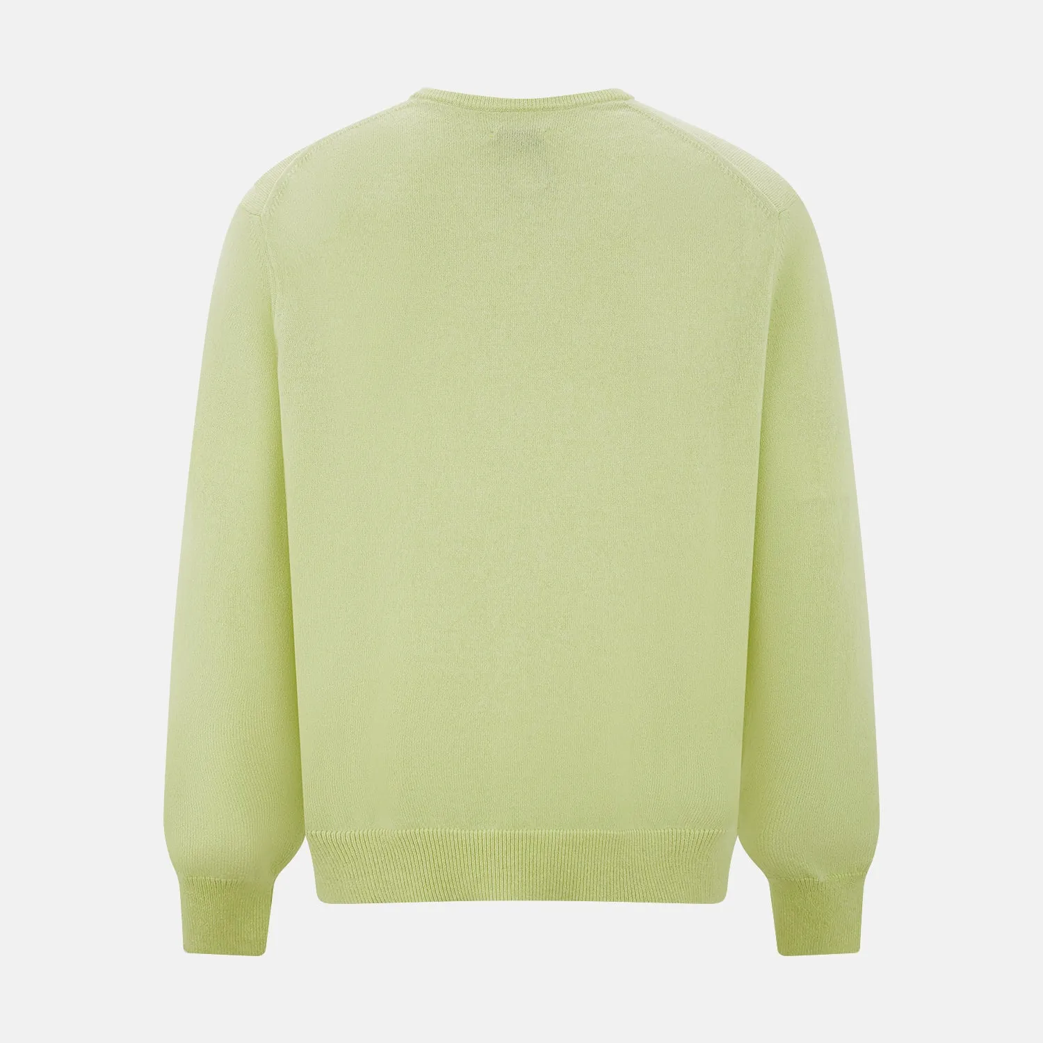 Pistachio Cashmere V-neck Jumper