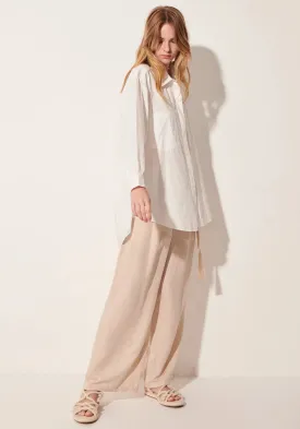 POL Clothing | Lagoon Draped Back Shirt | White