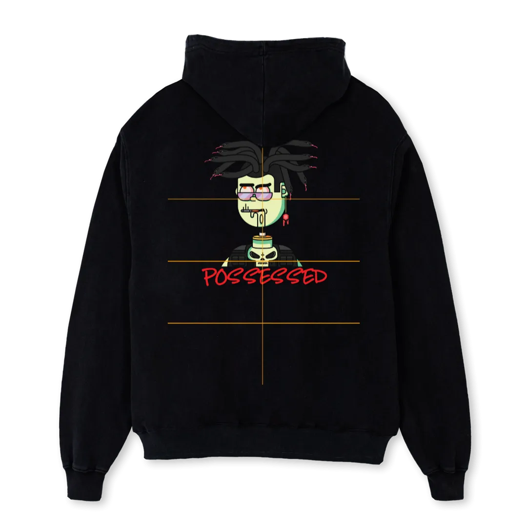 POSSE M H A Black Oversized Hoodie.