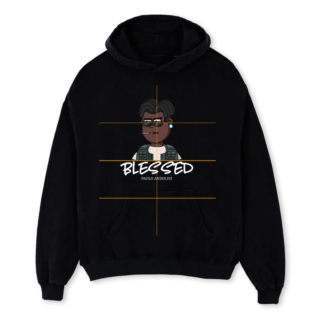 POSSE M H A Black Oversized Hoodie.