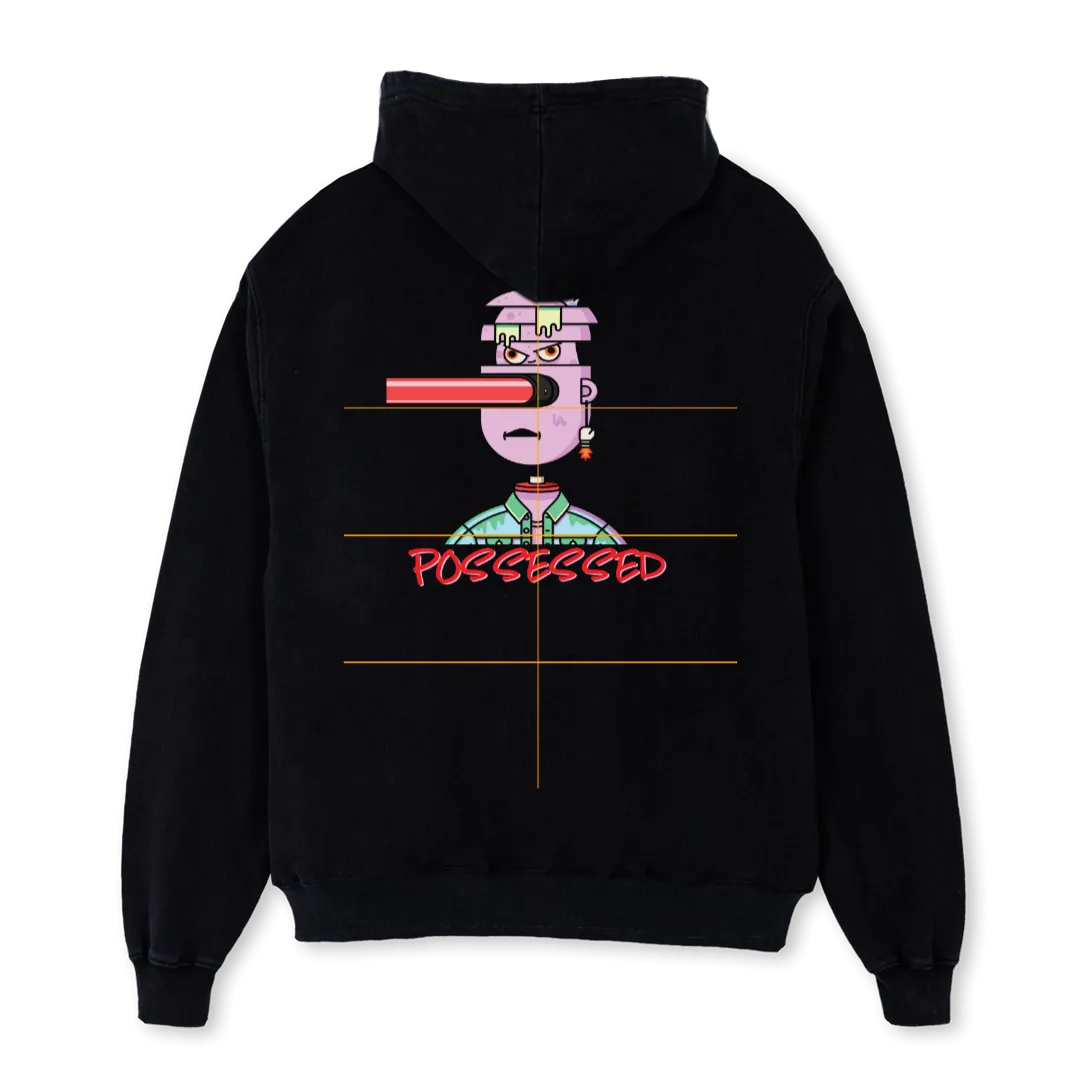 POSSE M H D Black Oversized Hoodie.