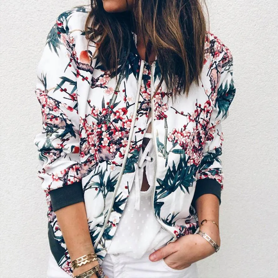 Printed Casual Floral Jacket