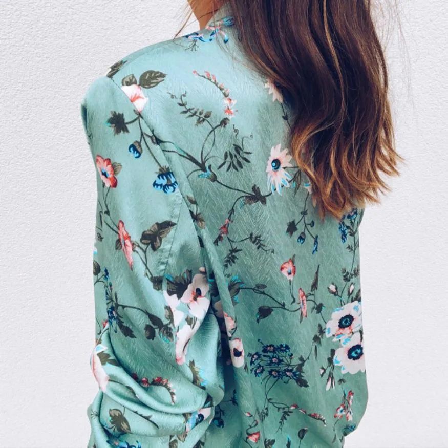 Printed Casual Floral Jacket