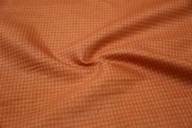 Rust Orange Plain Tussar Cotton Self Fabric