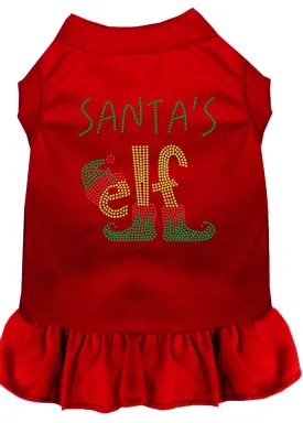 Santa's Elf Rhinestone Dog Dress Red Xxl (18)