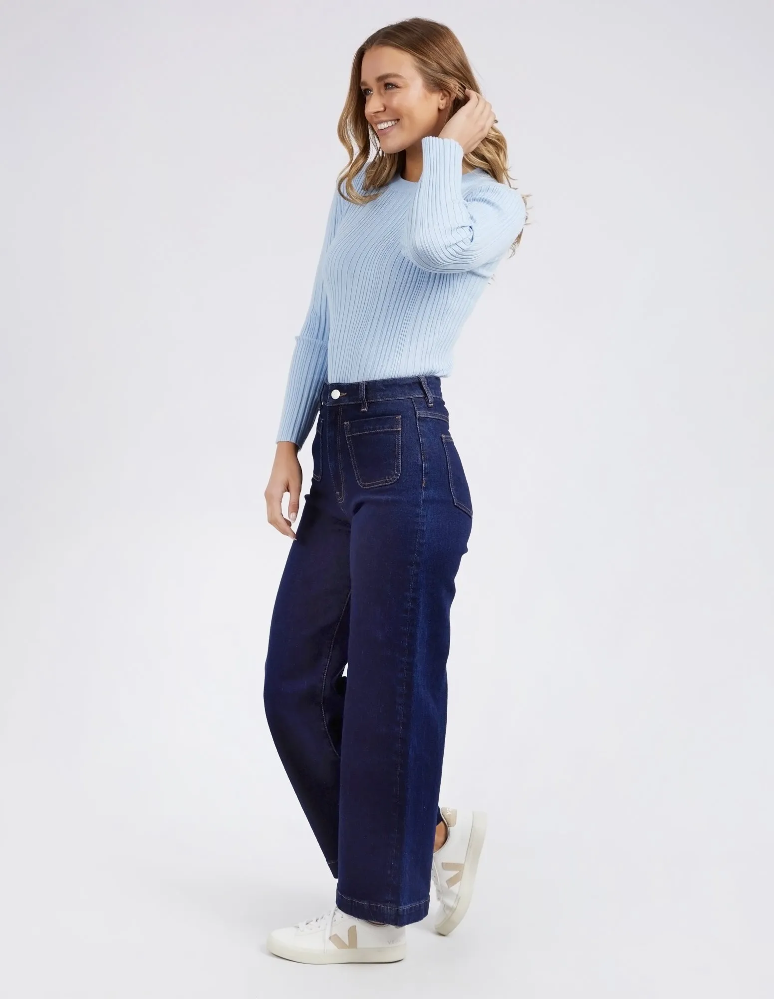 Sarah Wide Leg Jeans - Dark Denim