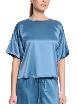 Satin Sleep Tee Bath Time Blue Sale