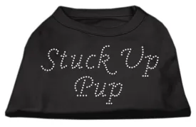 Stuck Up Pup Rhinestone Shirts Black L (14)
