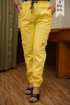 Sunshine Citrus Cotton Cargo Pants