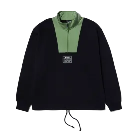 SWEAT HUF HARRISON 1/4 ZIP BLACK