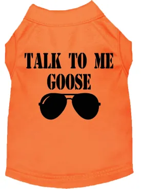 Talk To Me Goose Screen Print Dog Shirt Orange Xxl