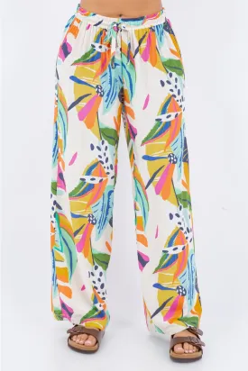 Tropical Woven Pull On Pant