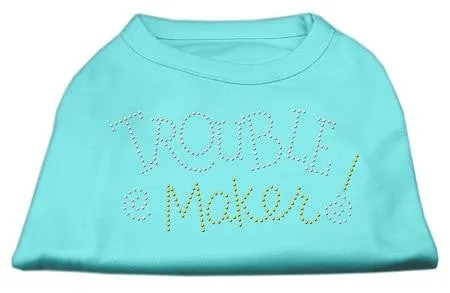 Trouble Maker Rhinestone Shirts Aqua XS (8)