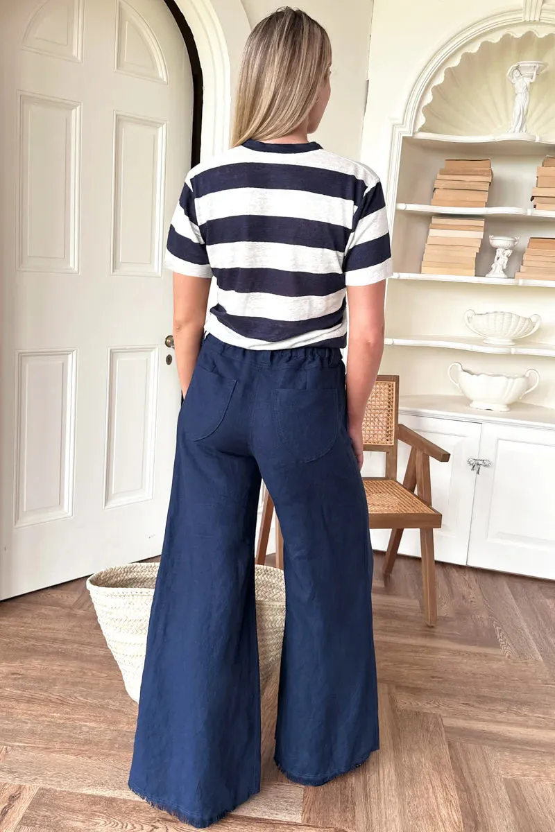Tulip Wide Leg Pants in Midnight - Emerson Fry