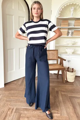 Tulip Wide Leg Pants in Midnight - Emerson Fry