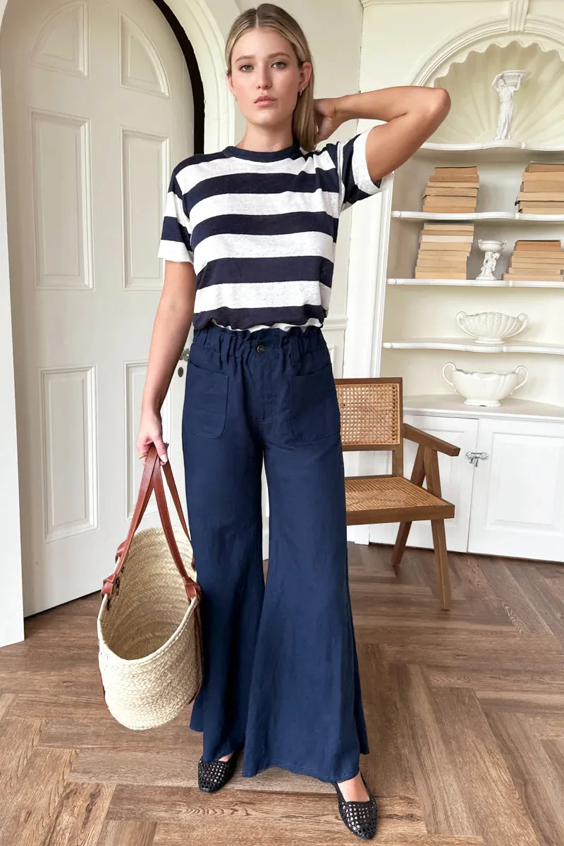 Tulip Wide Leg Pants in Midnight - Emerson Fry