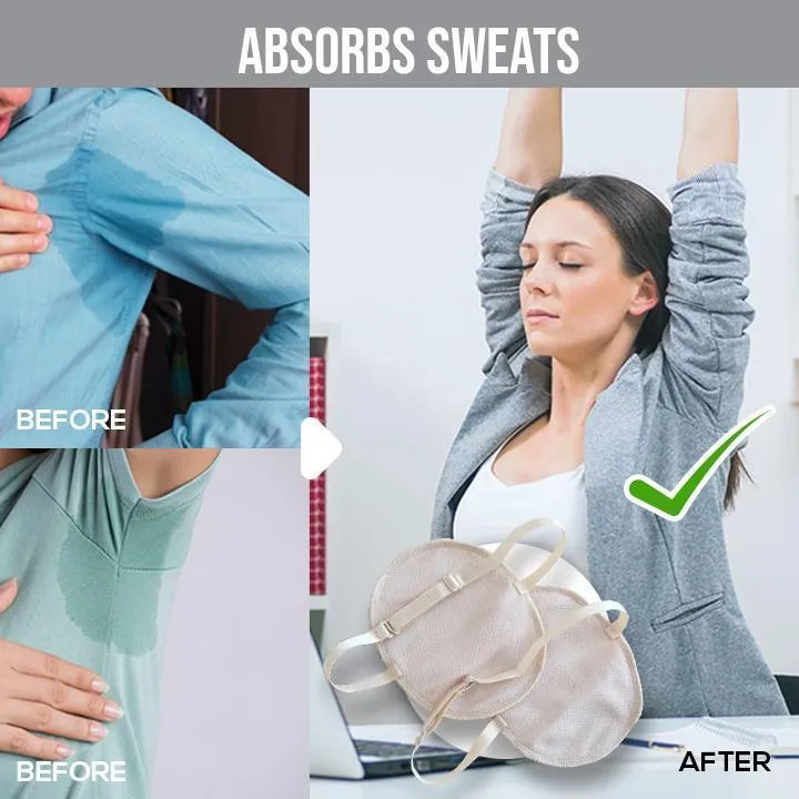Underarm Absorbing Sweat Pad - Reusable Breathable Absorbent Sweat Pads Guards for Women and Men
