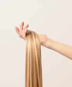 Warm Blonde Highlighted, 16" Classic Clip-In Hair Extensions, F60/27A | 100g