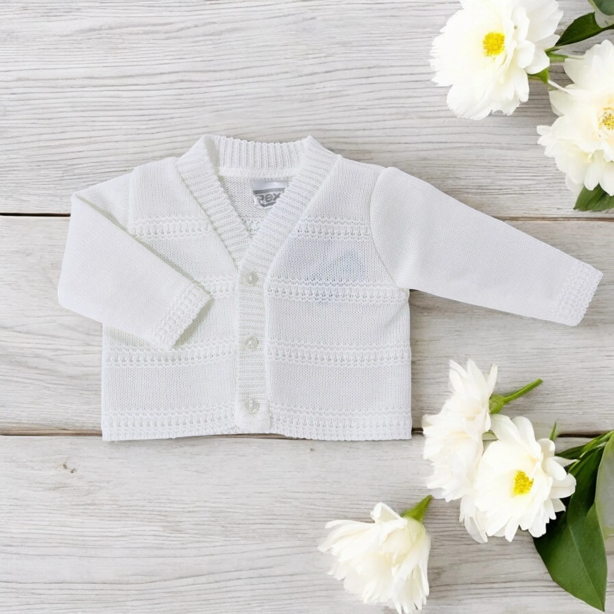 White Knitted Cardigan