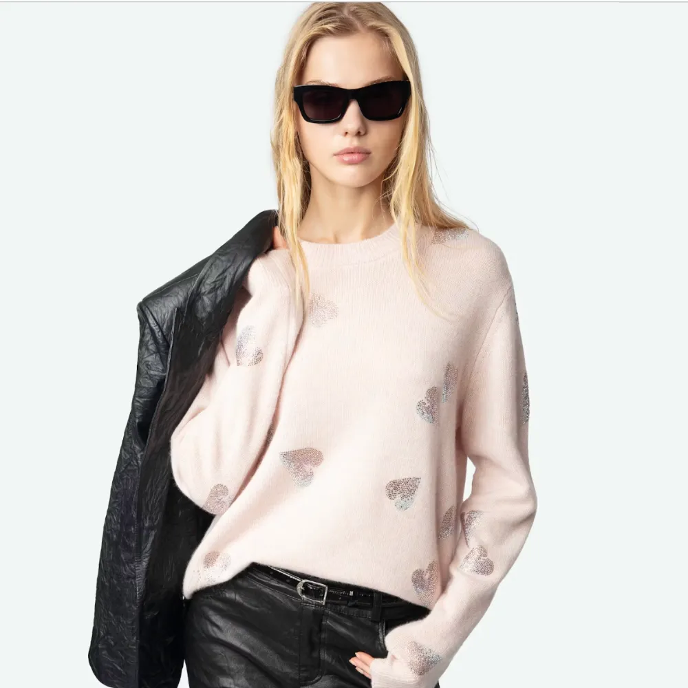 Zadig & Voltaire Pravis Rain Strass Sweater - Pearly