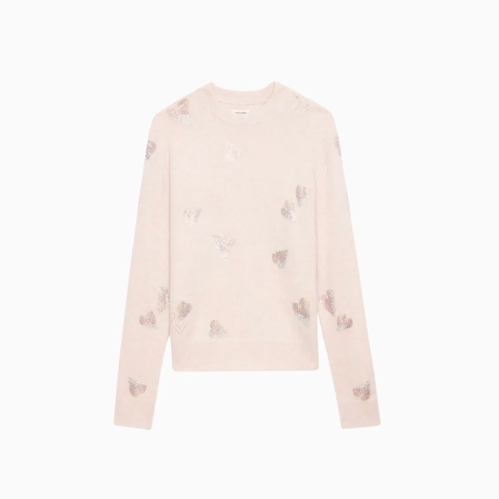 Zadig & Voltaire Pravis Rain Strass Sweater - Pearly