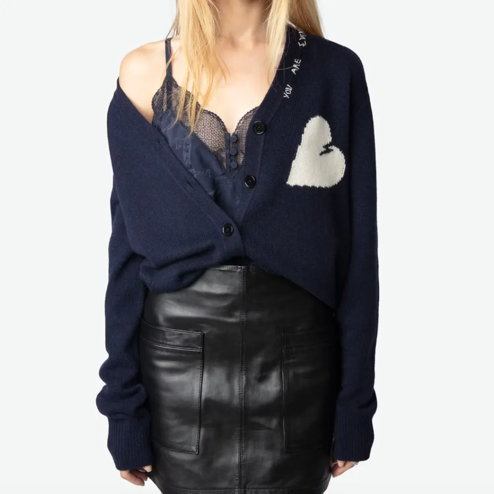 Zadig & Voltaire Travia Heart Cardigan - Encre